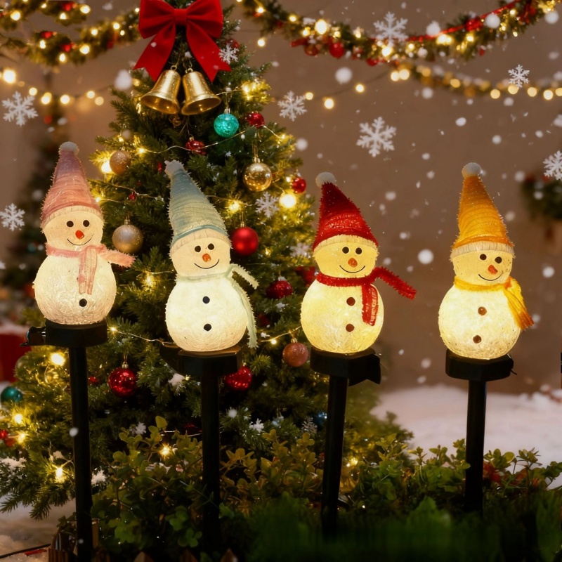 Outdoor Solar Power Xmas Lights - LED Kardan Adam Güneş Enerjili Bahçe
