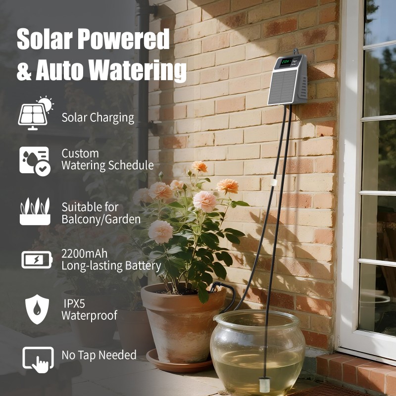 Outdoor Power And Plant - A03F-Güneş Enerjili Otomatik Damla Sulama Kiti