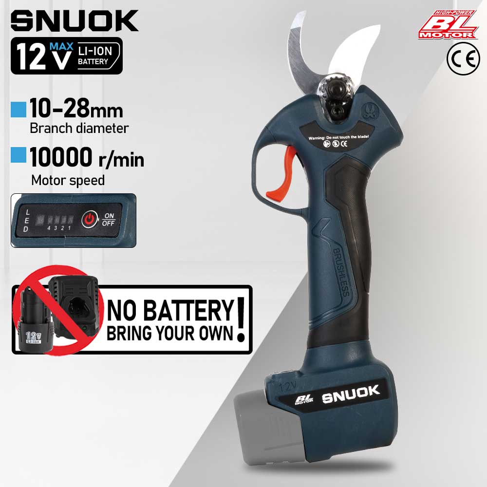 Outdoor Power Solutions - SNUOK 12V fırçasız elektrikli budama makası