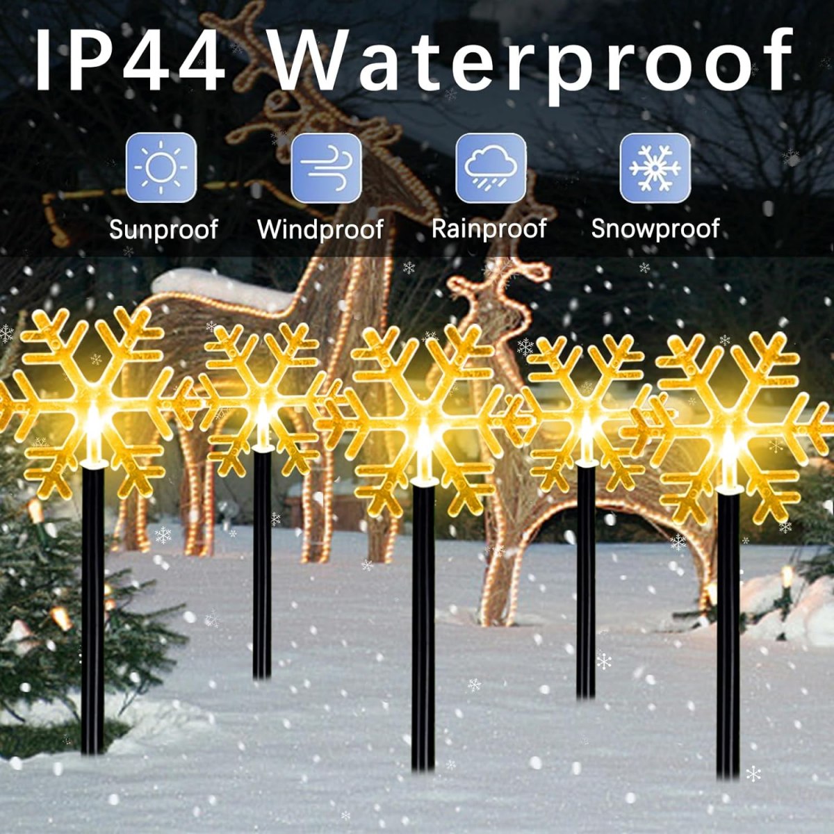 5 adet Noel Yolu Işıkları Su G - Outdoor Solar Power Xmas Lights incelemesi ve fiyatı