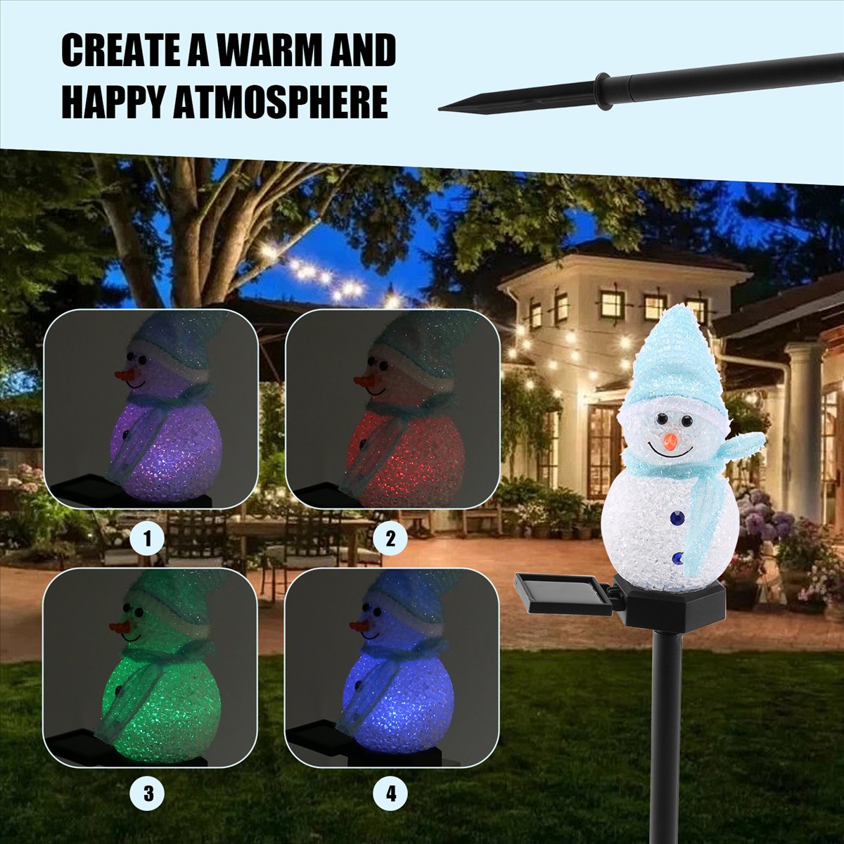 Kaygısız- Kardan Adam Güneş En - Outdoor Solar Power Xmas Lights incelemesi ve fiyatı