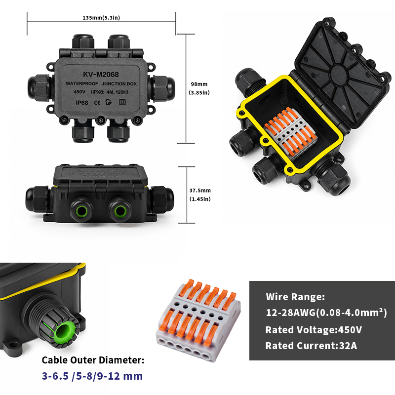 IP68 Su Geçirmez Bağlantı Kutu - Outdoor Power Outlet Box incelemesi ve fiyatı