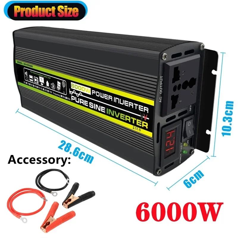 6000W DC12/24V AC 220V saf sin - Outdoor Power Transformer incelemesi ve fiyatı