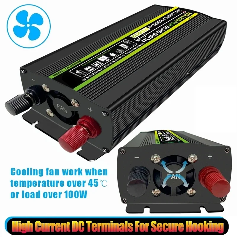 6000W DC12/24V AC 220V saf sin - Outdoor Power Transformer incelemesi ve fiyatı